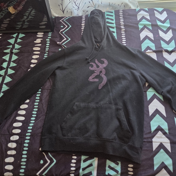 Browning Tops - Browning Black Hoodie with Gold and Orange Label Accents